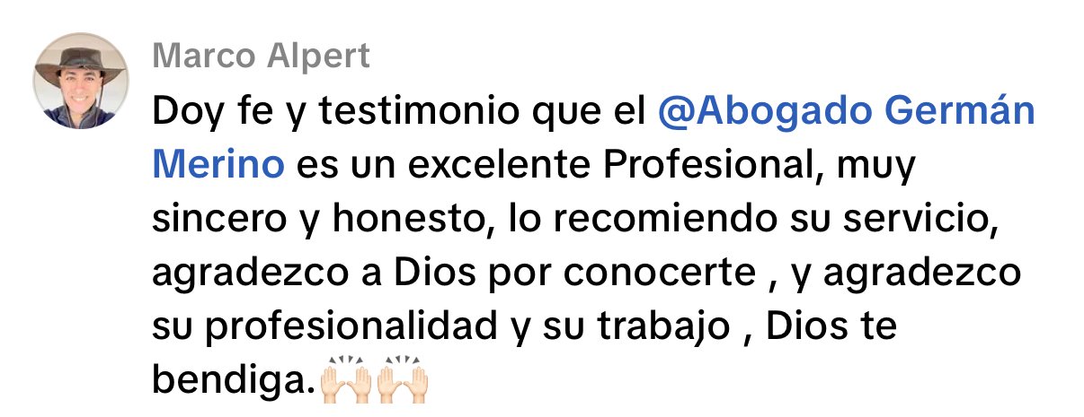 Testimonio de Marco Alpert sobre el trabajo de Germán Merino