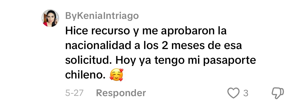 Testimonio de ByKeniaIntriago sobre nacionalidad aprobada